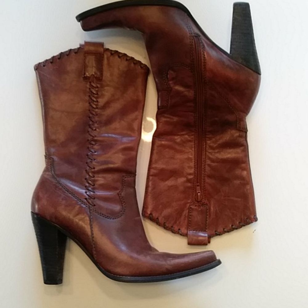 VTG Steve Madden leather western boots 10